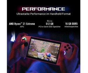 ASUS Consola Portátil Rog Ally Amd Ryzen Z1 Extreme 16Gb Ram 512Gb Ssd 7  Fhd 120Hz Pantalla Touch Asus