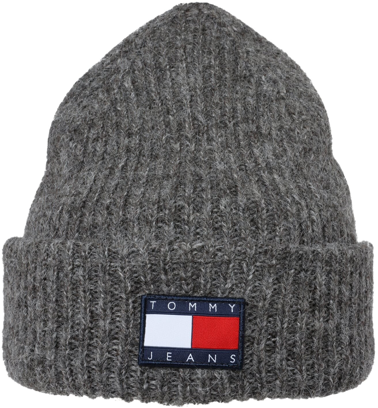 Tommy Hilfiger Rib-Knit Logo Beanie (AW0AW15464) grey melange