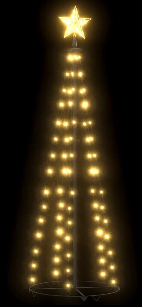 The Living Store Weihnachtsbaum Kegelform 70 LEDs Warmweiß 50x120cm