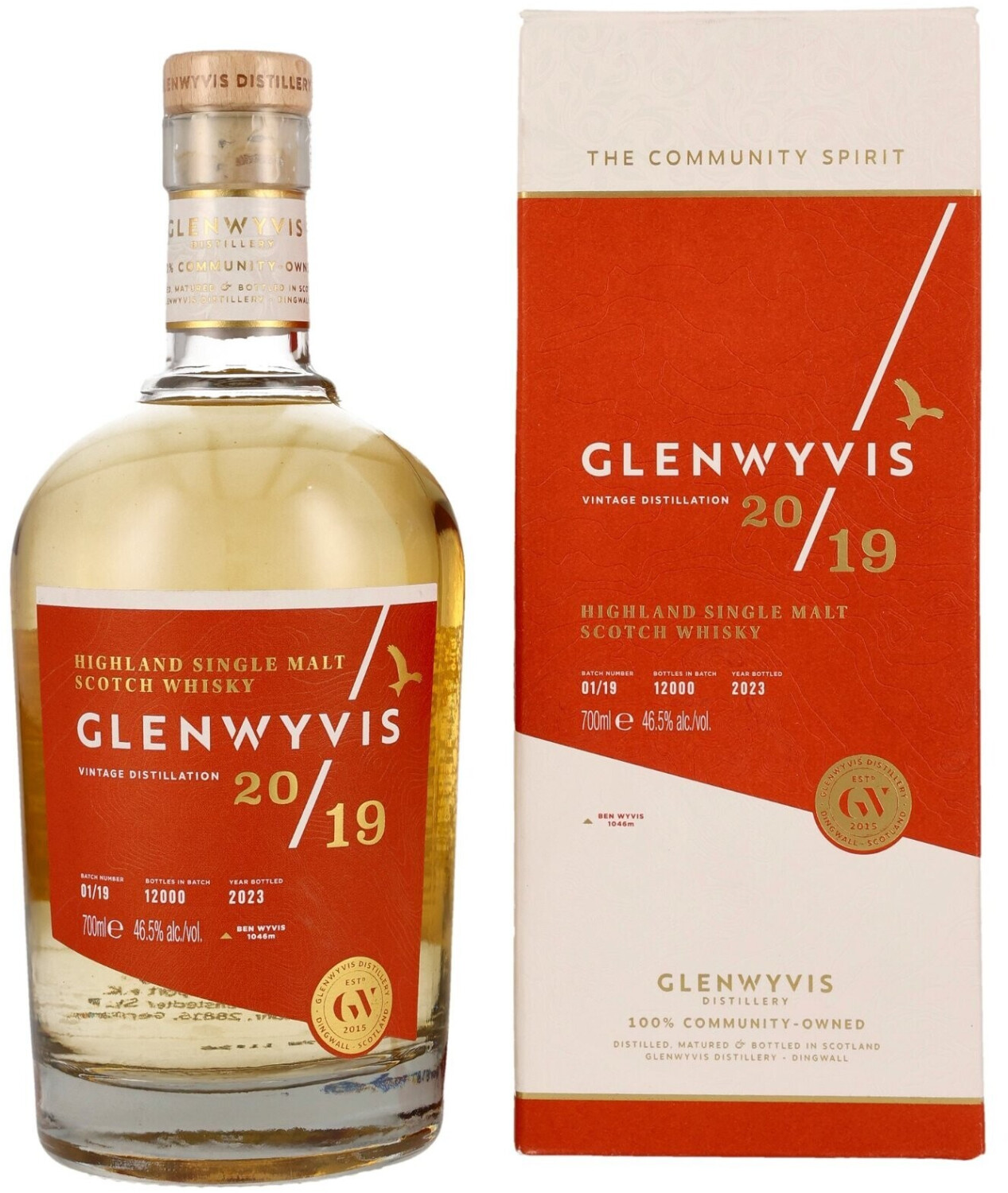 GlenWyvis 2019/2023 Batch 01/19 Highland Single Malt Scotch Whisky 0,7l 46,5%