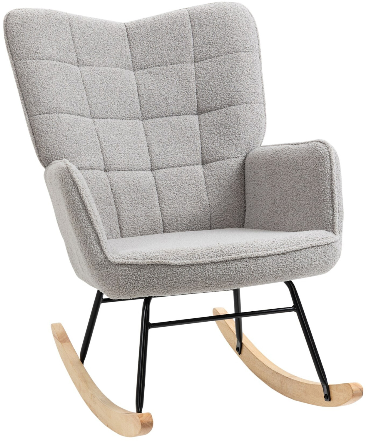 HomCom Rocking chair with armrests 92x71x101 cm gray