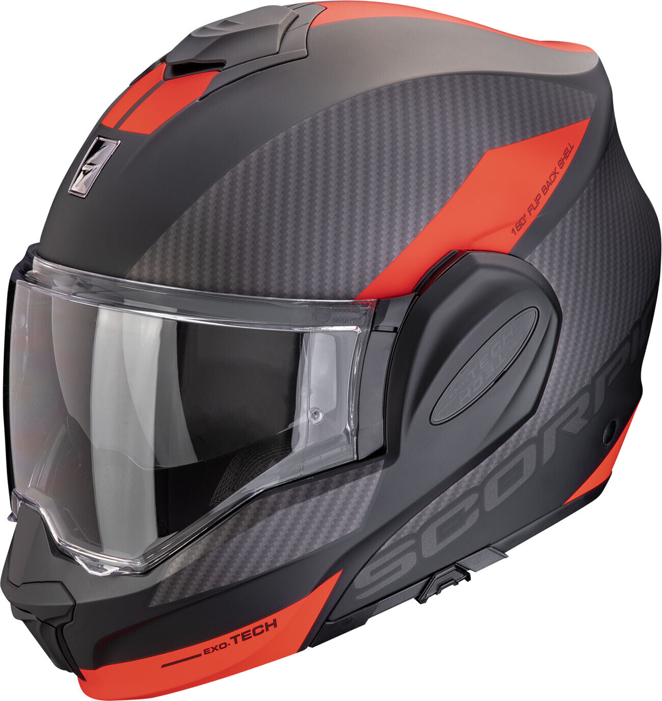 Scorpion Exo-Tech Evo Carbon Team mat noir/rouge