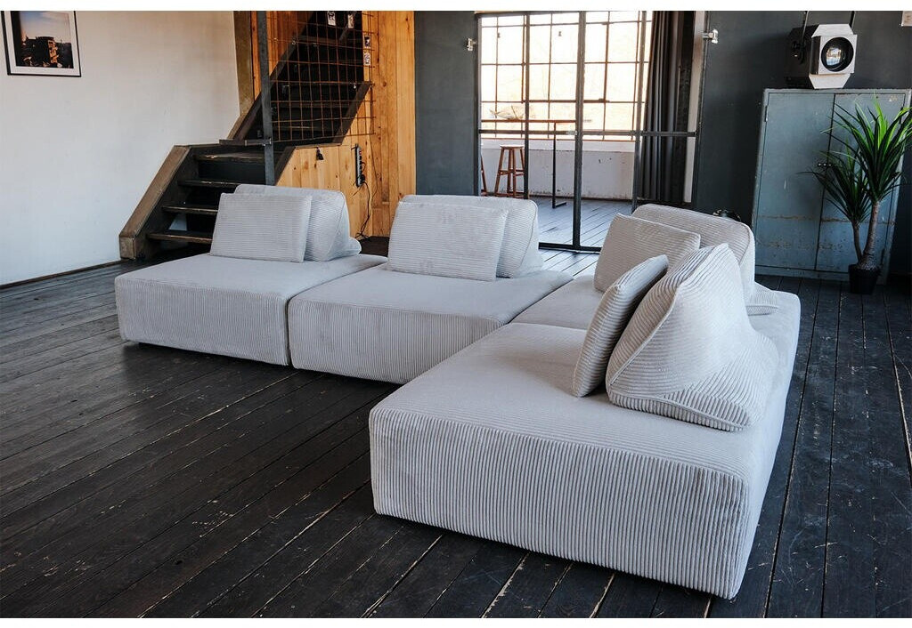 Kawola Modulsofa 4 Cord WIOLO SOFT Hellgrau Ab 1356 Vergleiche 4 