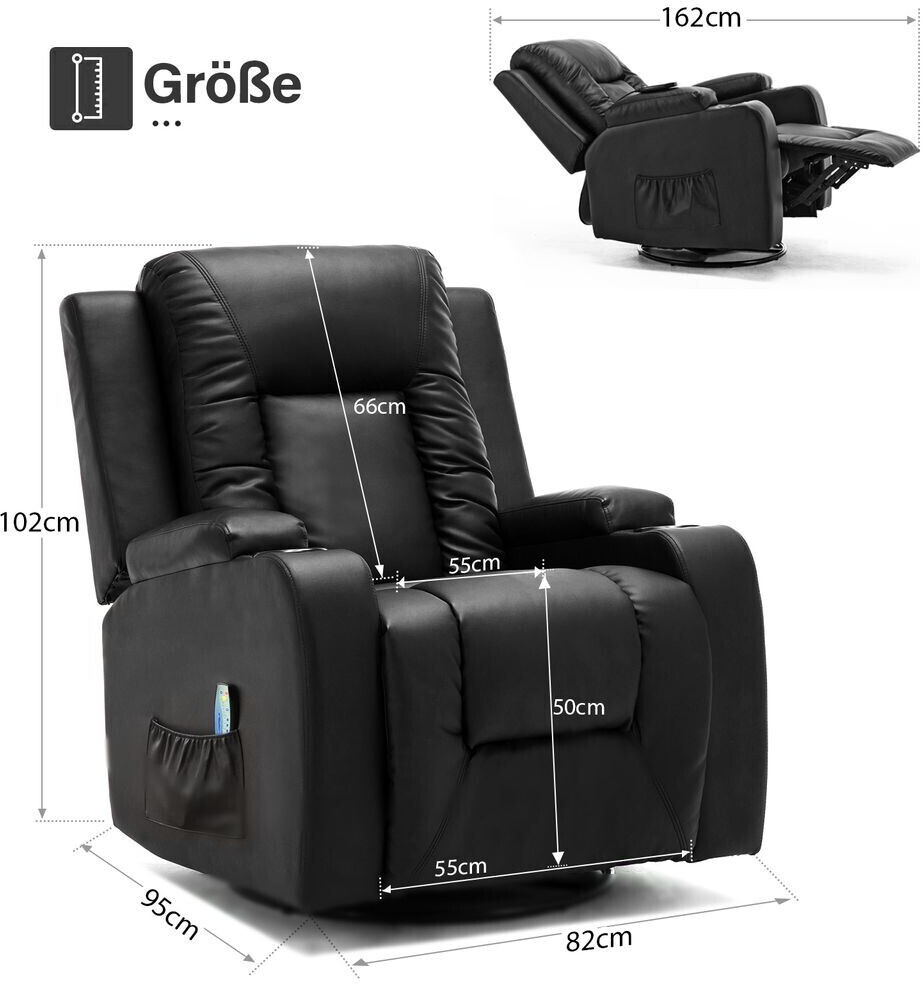 GTPlayer COMHOMA TV Sessel mit Massage- und Wärmefunktion- 360 Grad ...