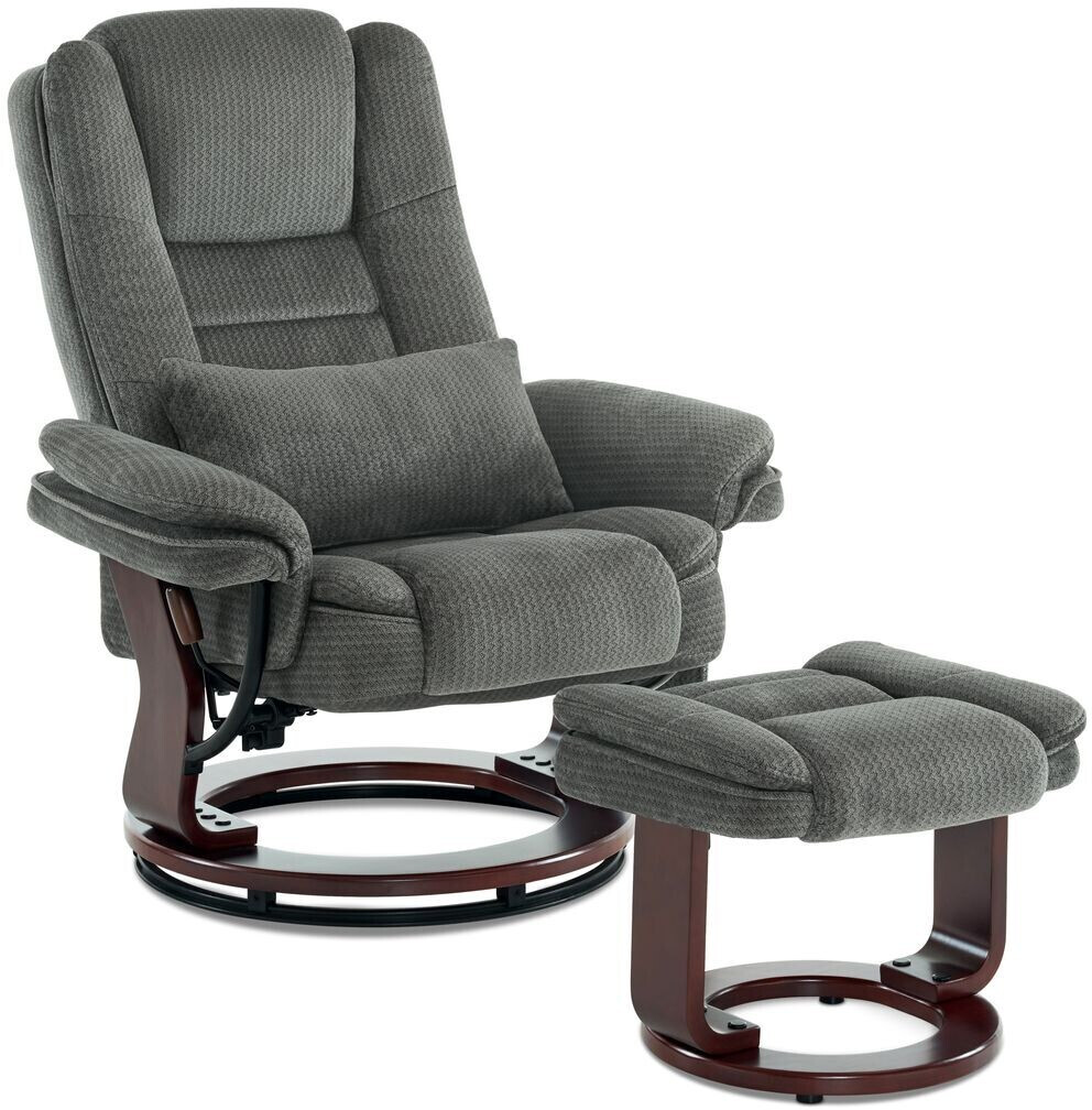 Relaxsessel mit Liegefunktion 360°Drehbarer mit Hocker 9099