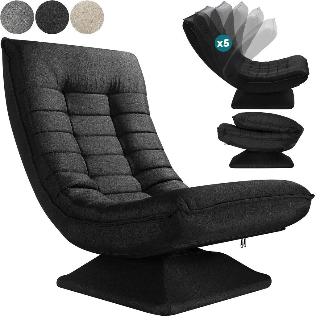 Casaria Aberdeen floor chair 360° rotatable 60x105x87cm black