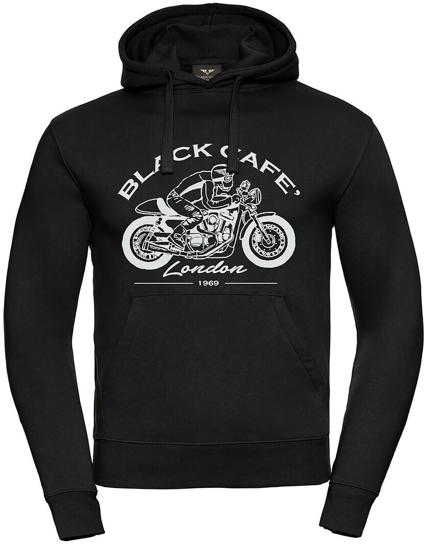 Black-Cafe London London Retro Bike Hoodie black/white