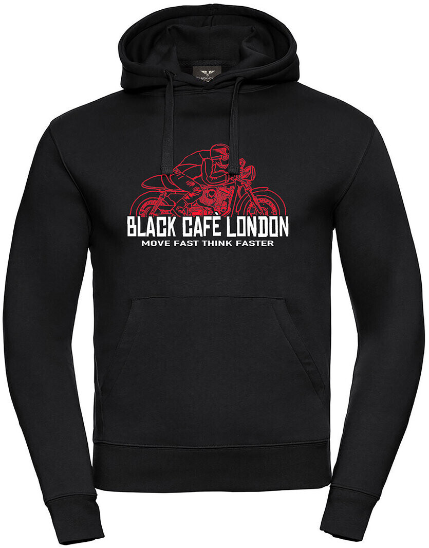 Black-Cafe London London Fast Live Hoodie black/red