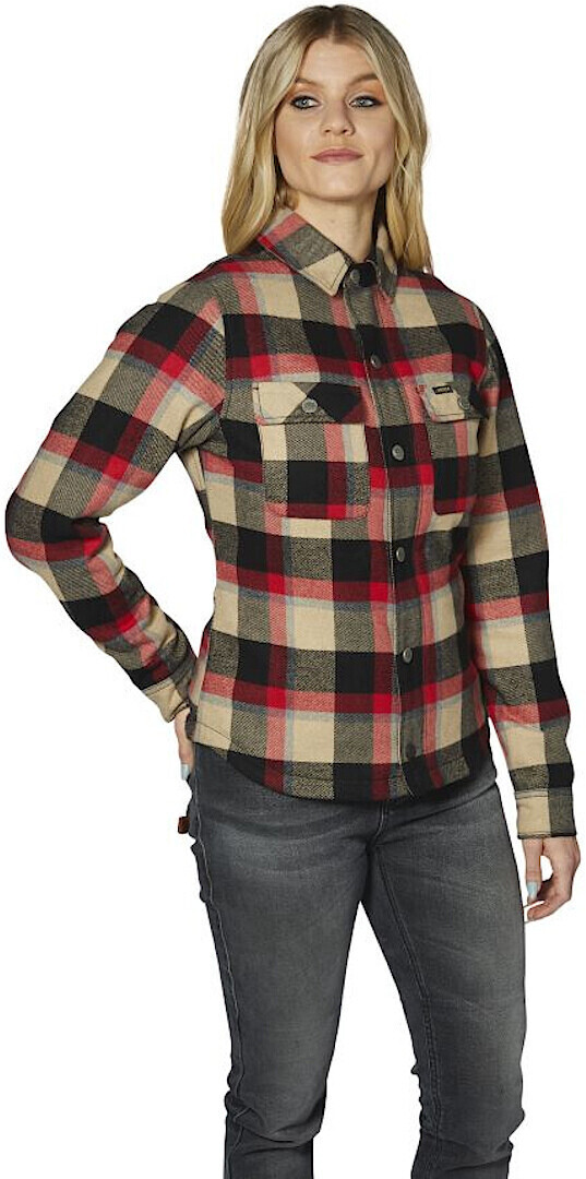Rokker Rokker Memphis Lady Motorradhemd red/beige