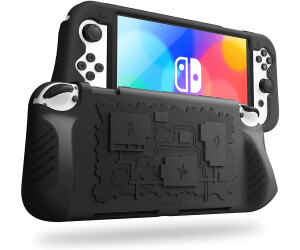 FR-TEC Kit Personnalisé Coque Silicone + Grips pour Nintendo Switch Oled