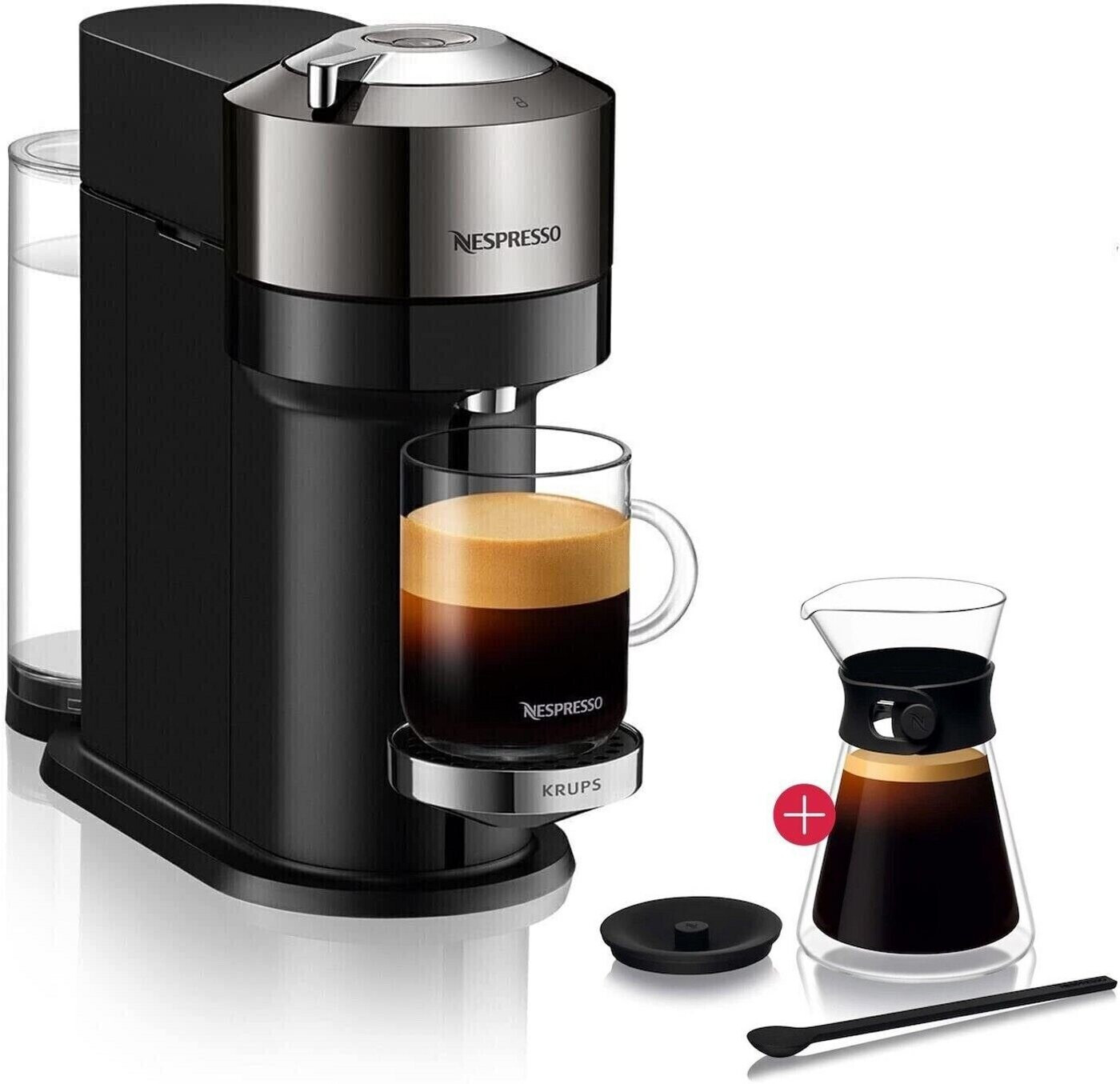 Krups Nespresso Vertuo Next XN910C + PourOver Kaffeebereiter ab 99,99