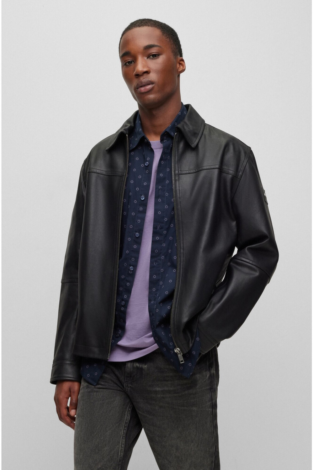 Hugo boss sale lederjacke herren zalando