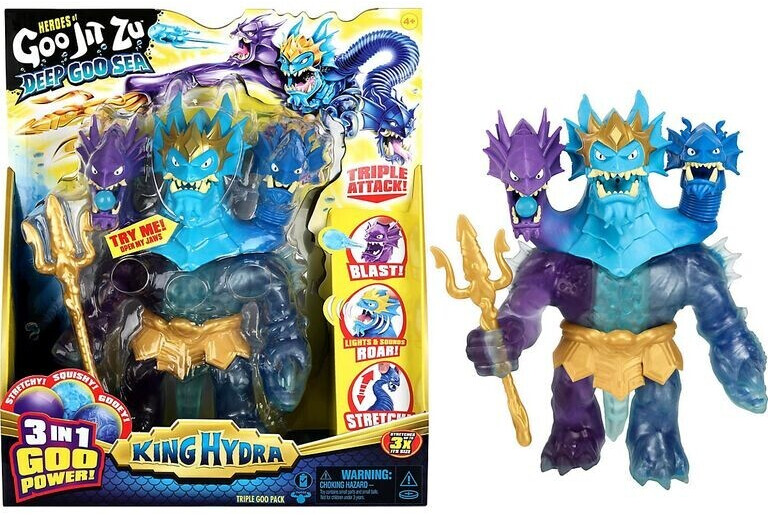 Moose Toys Heroes of Goo Jit Zu Deep Goo Sea Triple Pack - King Hydra
