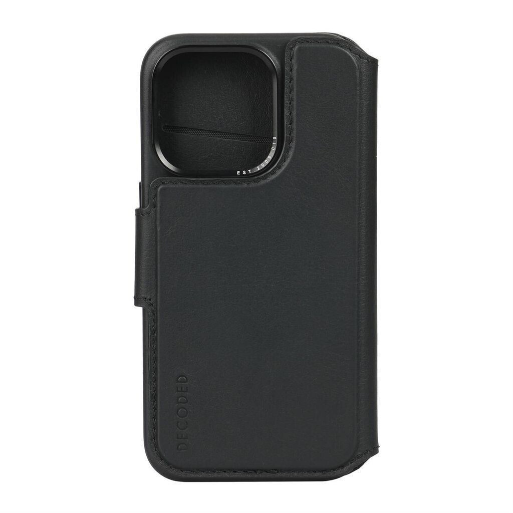 Decoded Leather Detachable Wallet for iPhone 15 Pro Black