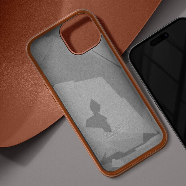 Decoded Leather Backcover for iPhone 15 Plus Tan, Bild 11