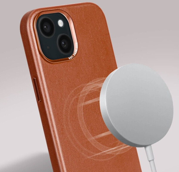 Decoded Leather Backcover for iPhone 15 Plus Tan, Bild 8