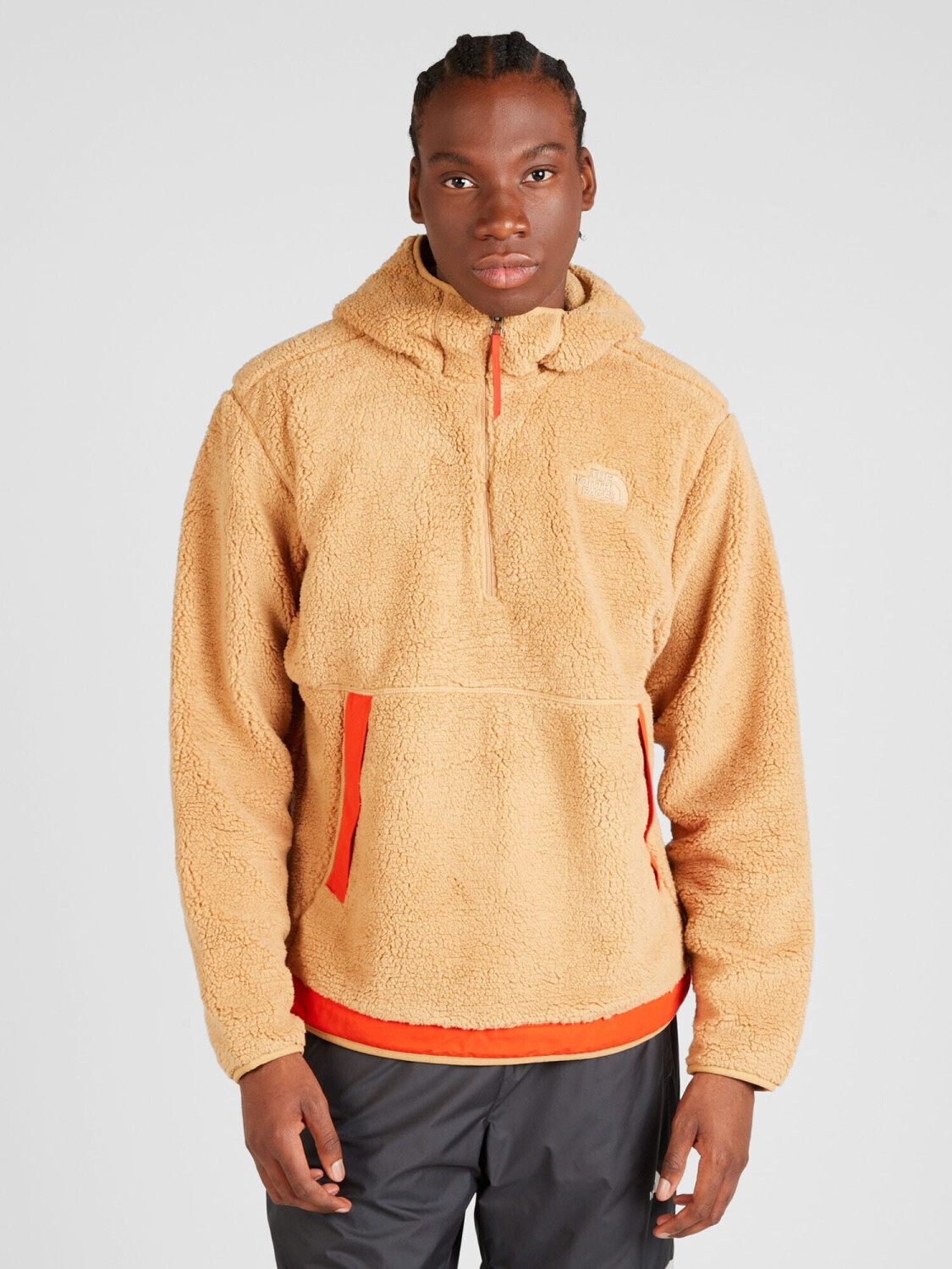 The North Face Men s Campshire Fleece Hoodie 84HX almond butter fiery red ab 95 90 Preisvergleich bei idealo