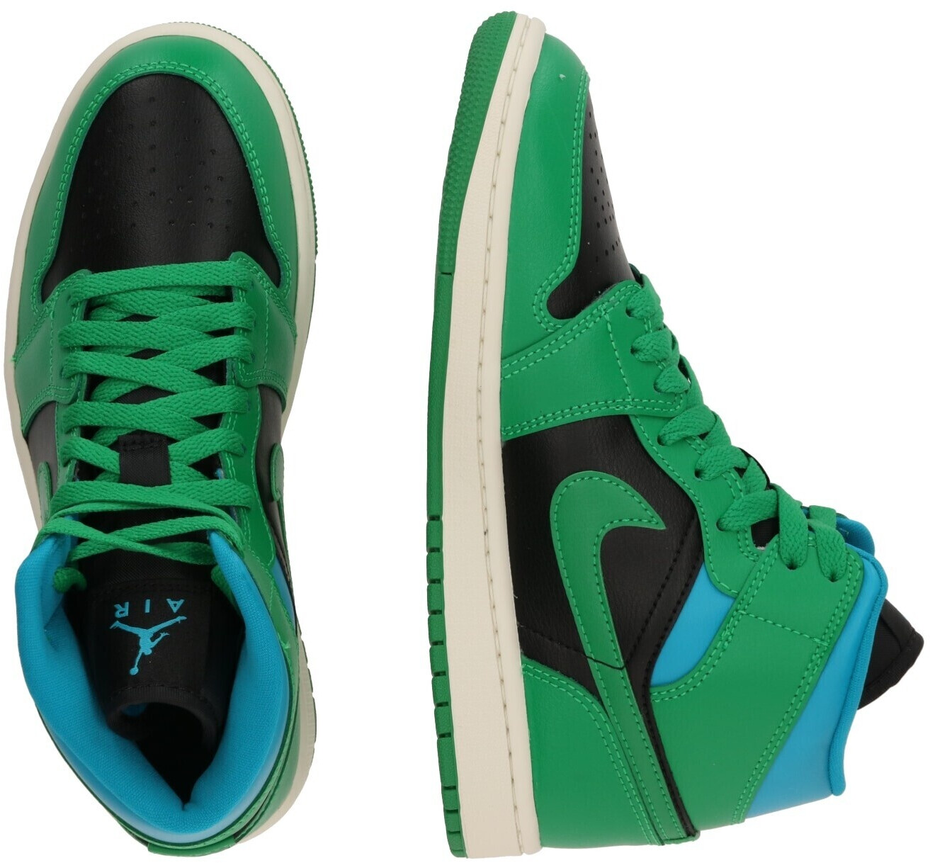 Nike Air Jordan 1 Mid Women black/aquatone/sail/lucky green