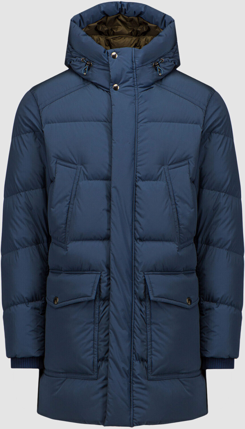 Woolrich Premium Padded Parka in Stretch Nylon (CFWOOU0775MRUT3515) melton blue