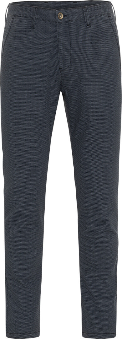 Rokker Tweed Chino Tapered Slim Motorrad Textilpants blue