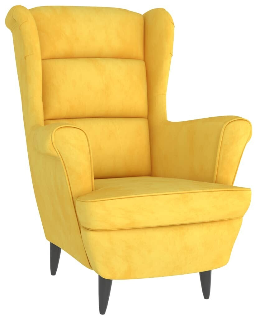 vidaXL Velvet cocktail chair 81x90x96.5 cm mustard yellow