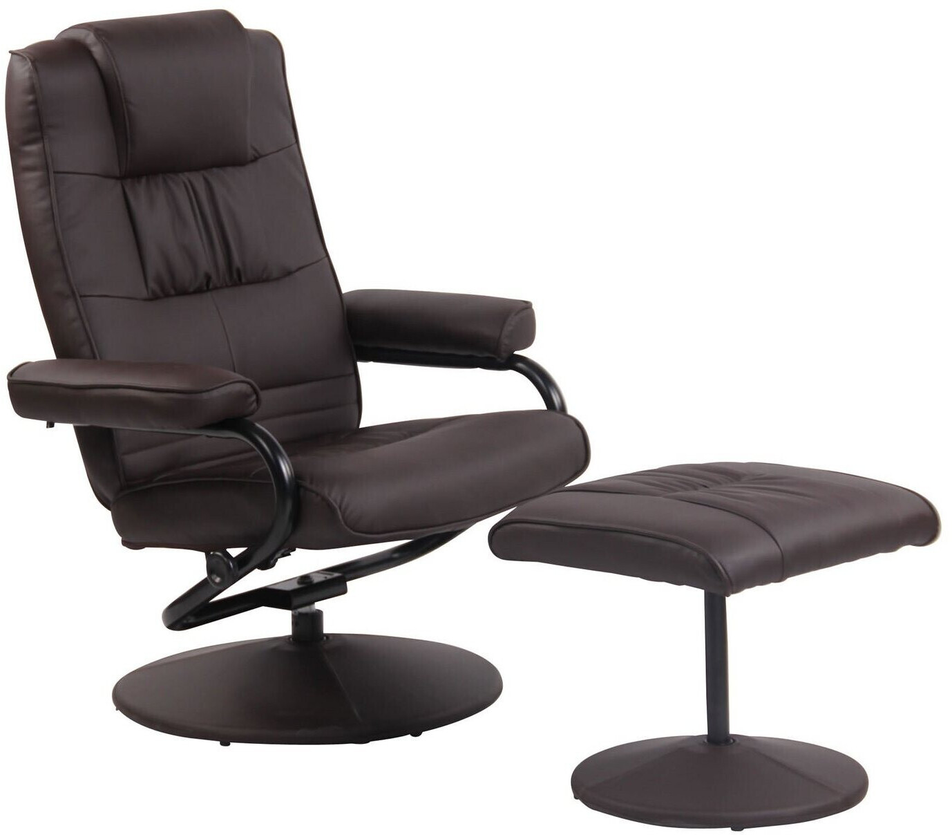 CLP Ennis cocktail chair with footstool brown