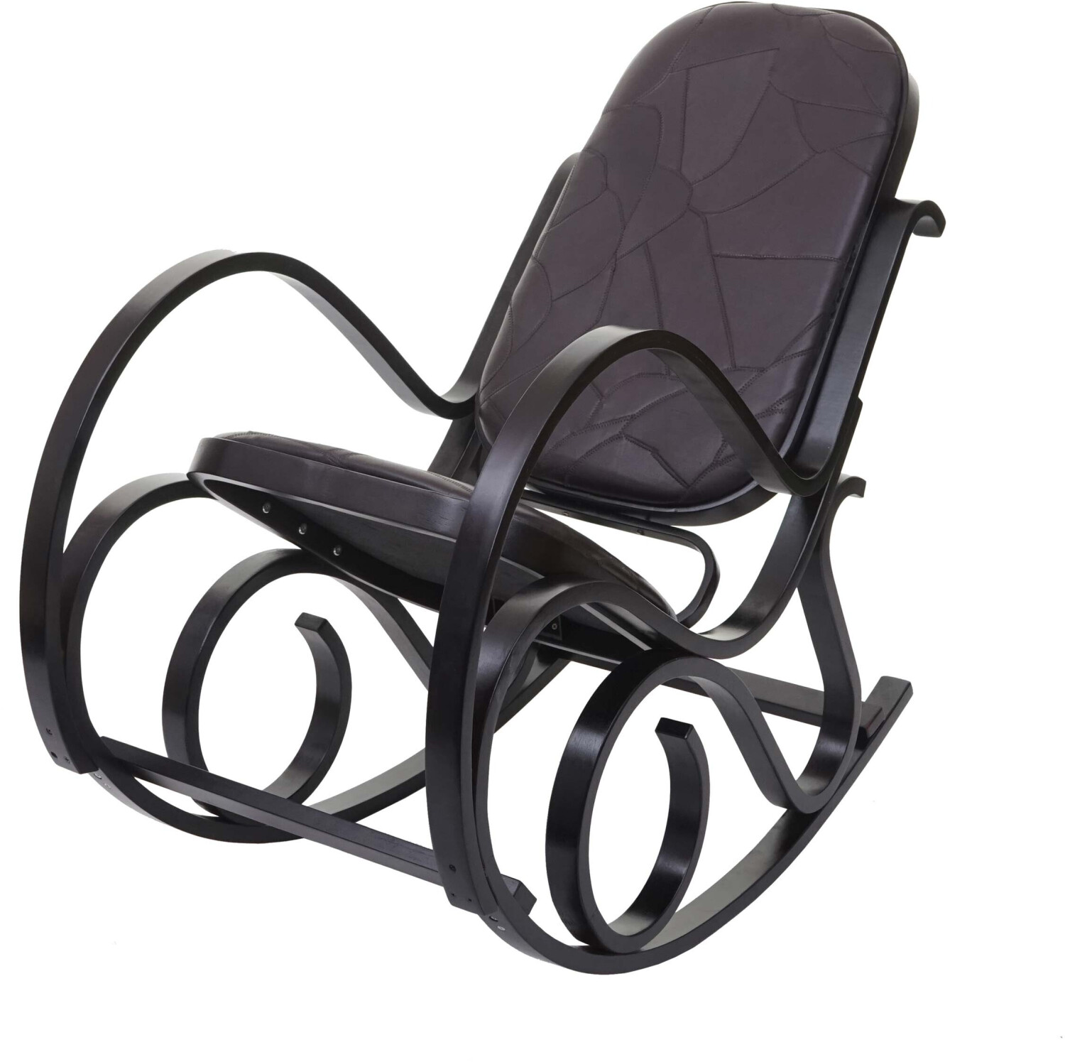 Mendler Rocking chair M41 walnut look brown