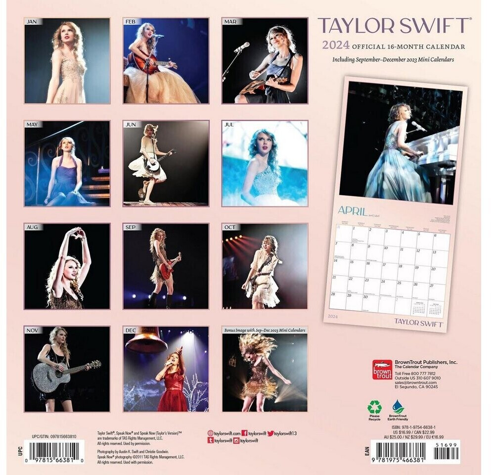 Danilo Taylor Swift 2025 Official 16month calendar ab 13,99