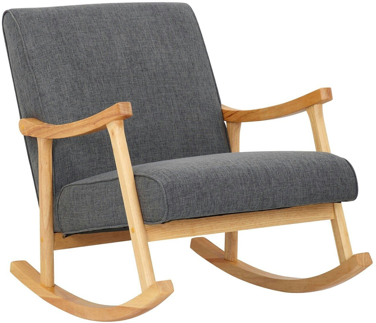 CLP Rocking chair Morelia fabric natural light gray