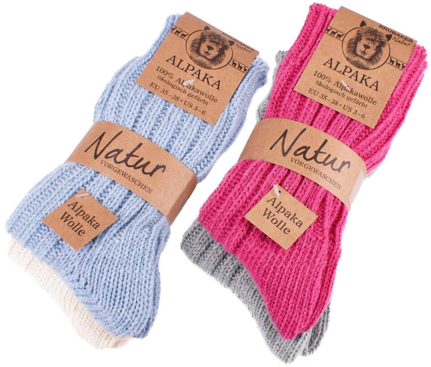 Brubaker Alpaca Socks blue/pink