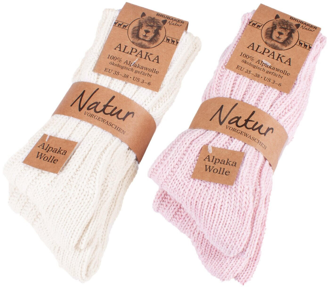 Brubaker Alpaca Socks pink/beige
