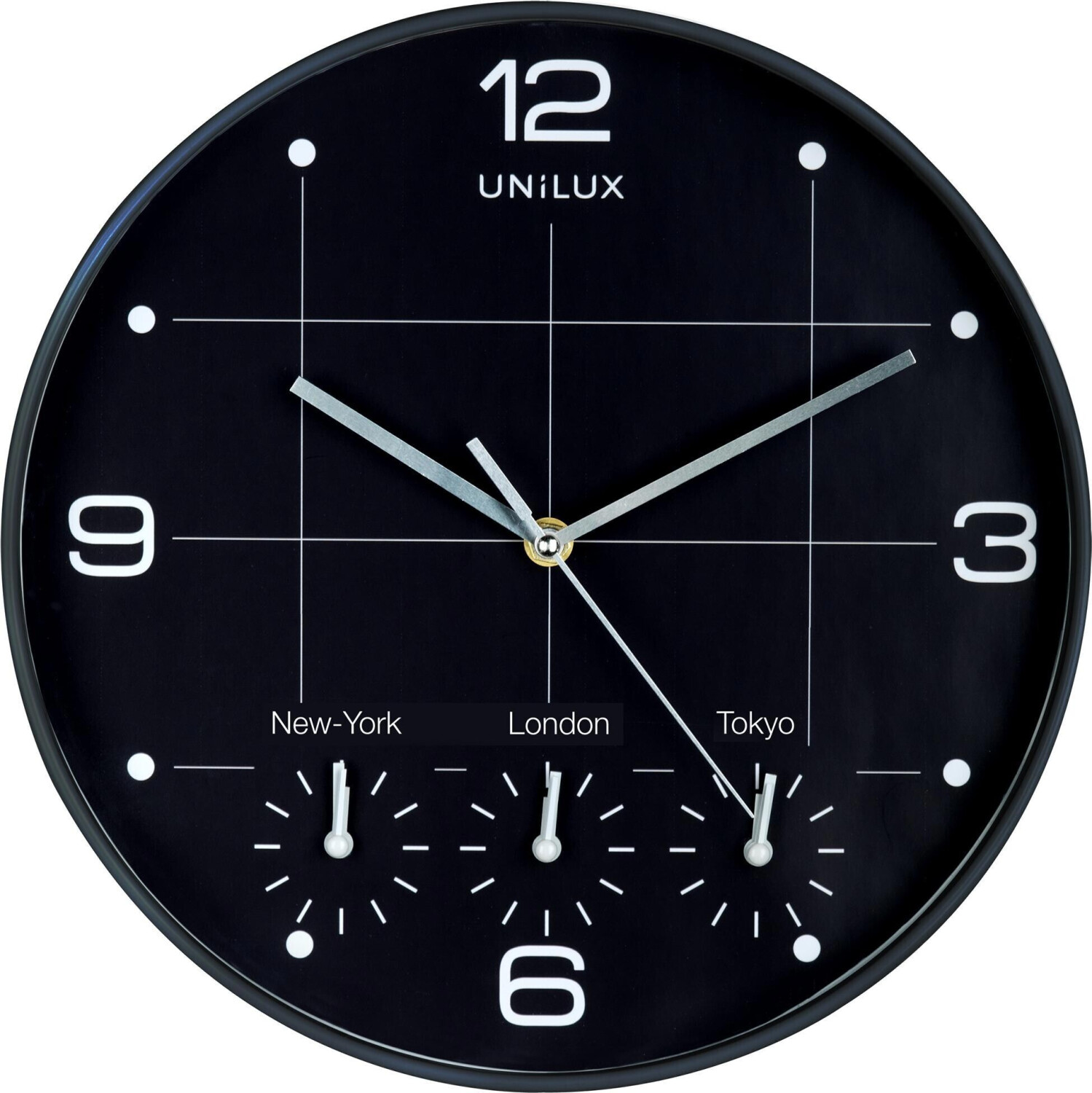LED-Uhr Unilux FLO 400124566 schwarz: eOFFICE24