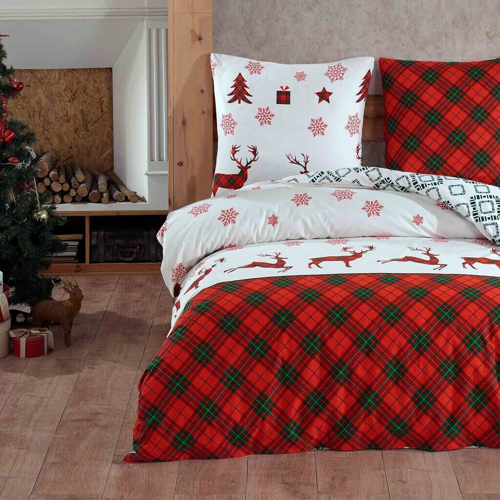 BuyMax Biber Winter Bettwäsche Set 155x220 cm 100 Baumwolle Flanell 2