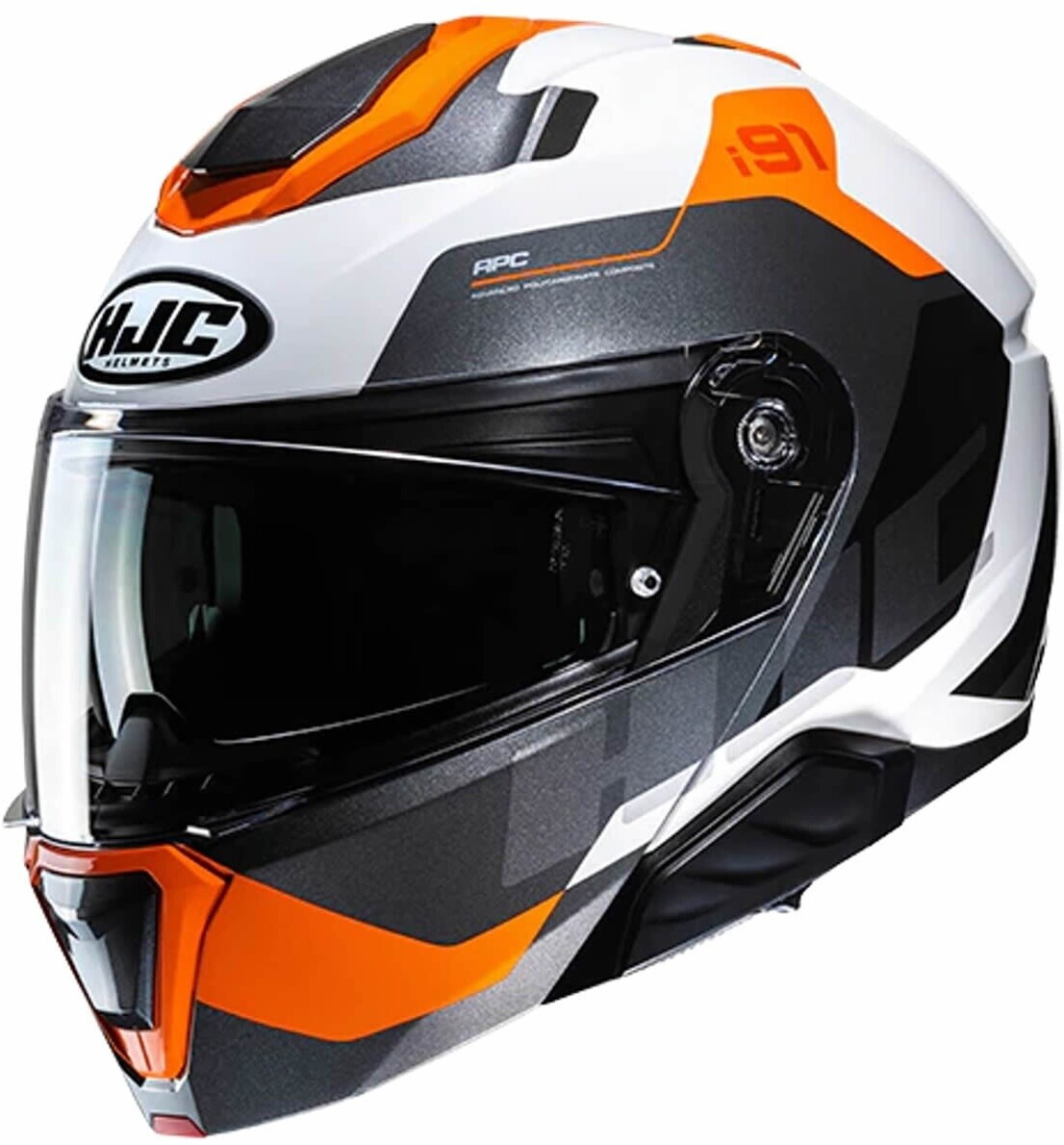 HJC i91 Carst MC7 noir/blanc/orange