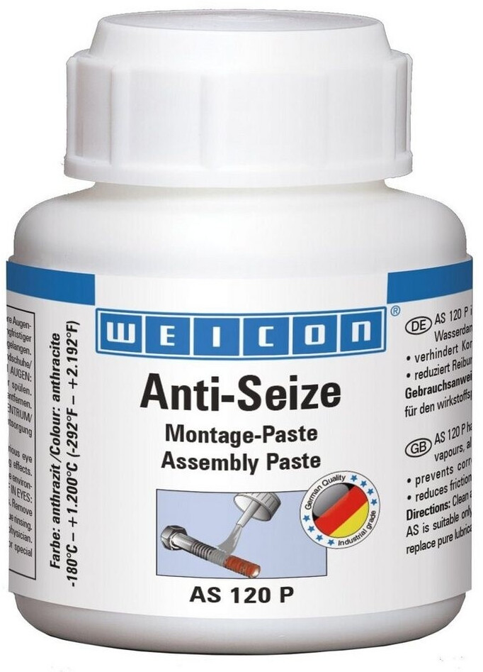 Weicon 26100012 Pasta Anti Grippaggio ASW 120 P – 120 G, Pasta Di Montaggio High Tech Senza Metalli