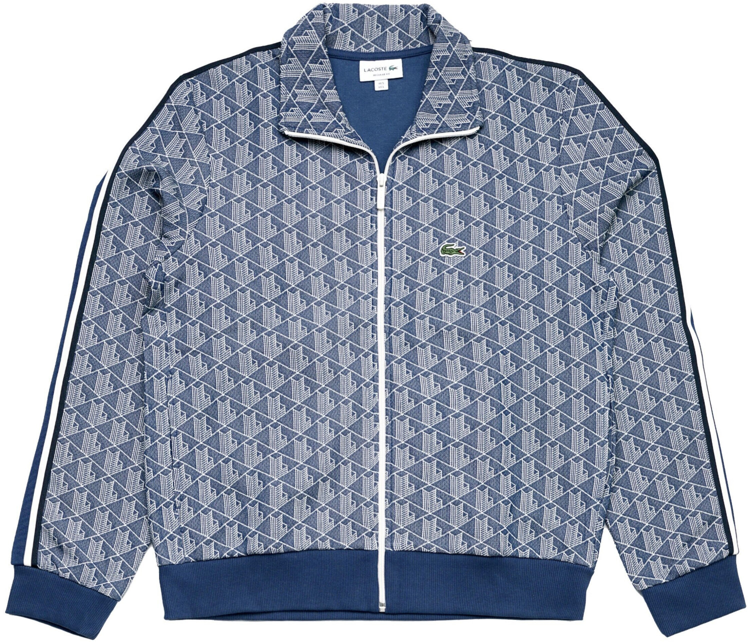 navy blau/weiß bei Sweatshirt (SH1368) Preisvergleich mit 122,45 € ab Paris-Jacquard-Monogramm Lacoste |