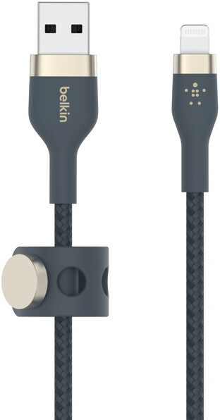 Photos - Cable (video, audio, USB) Belkin BoostCharge Pro Flex USB-A-Cable to Lightning 3m Blue 