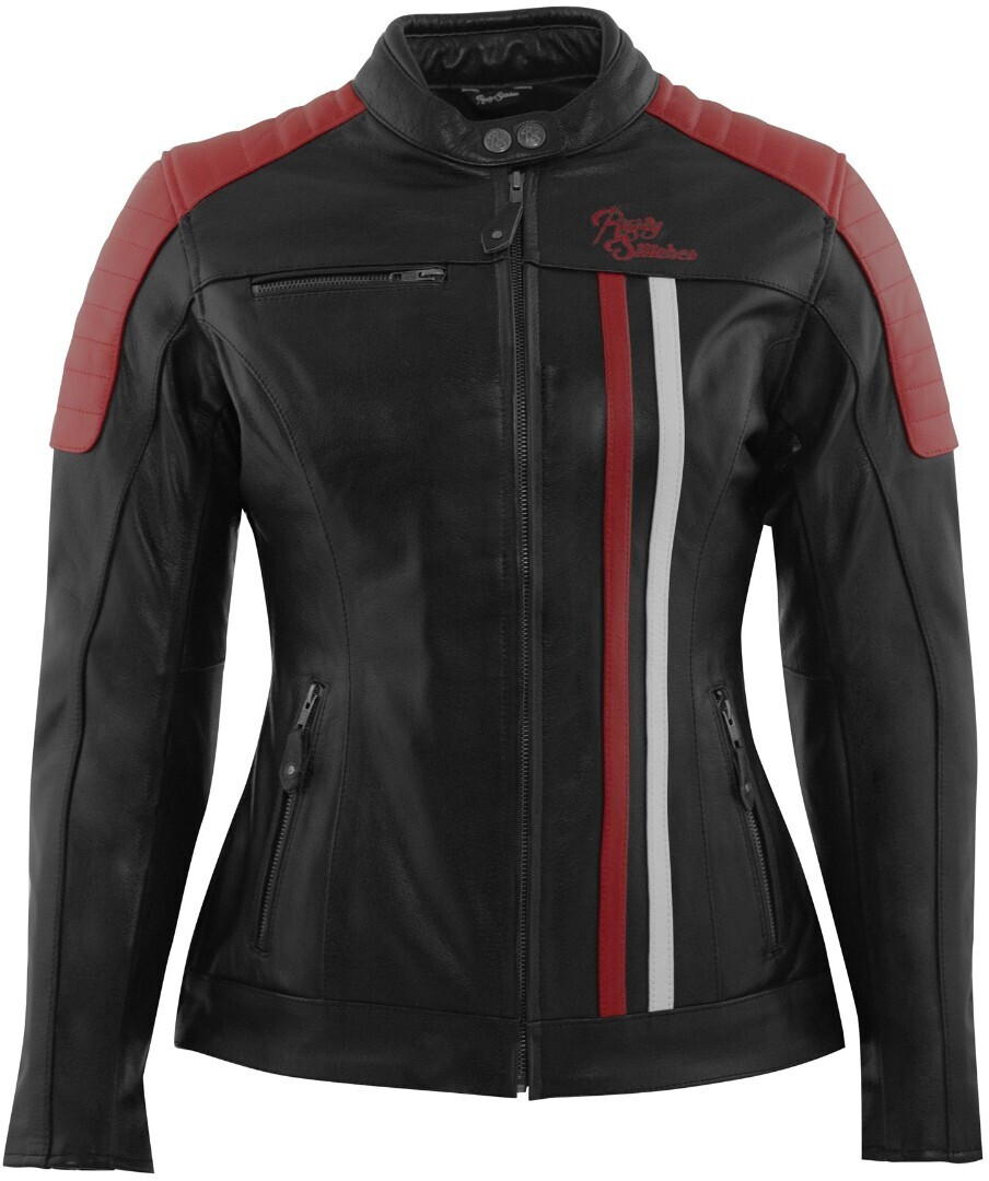 Rusty Stitches Alice Leatherjacket Lady black/white/red