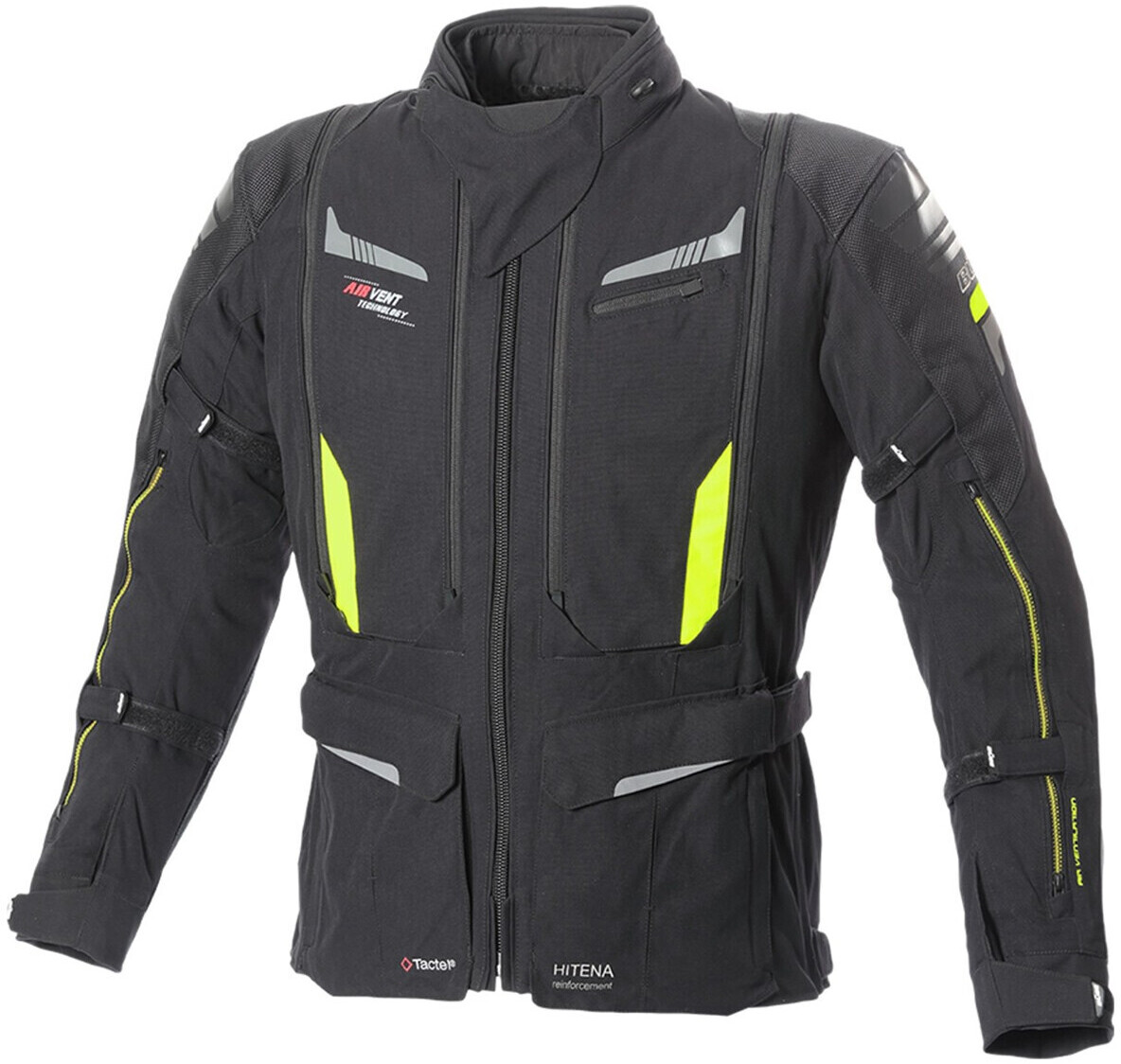 Büse Agadir Jacket WP black/Neon-yellow/grey