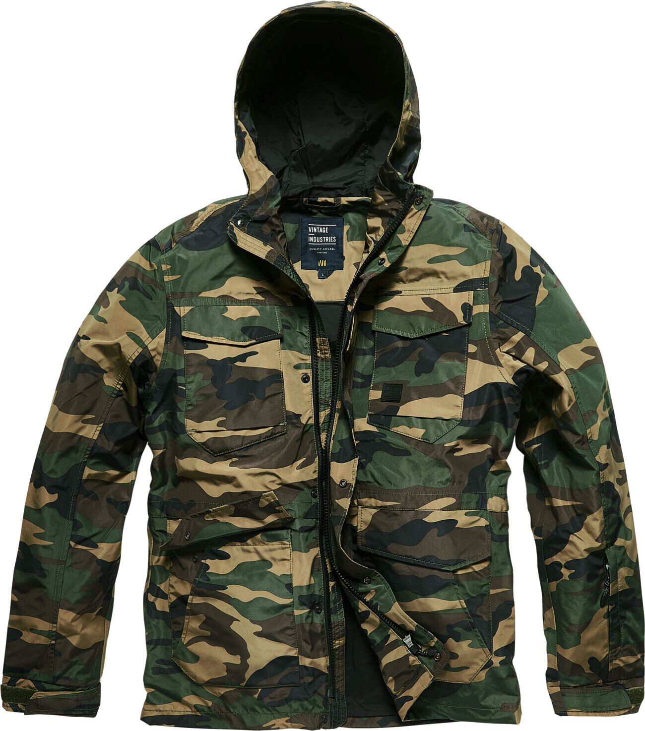 Vintage Industries Levin Camo Jacket WP brown/Oliv/Beige