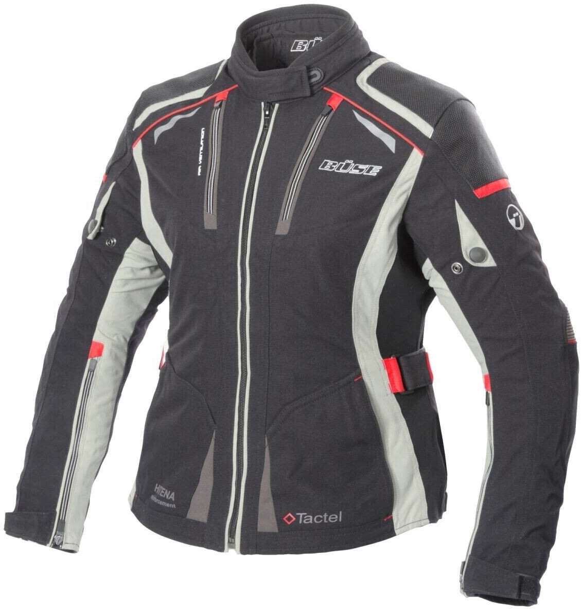 Büse Linda Jacket WP Lady black/lightgrey/red