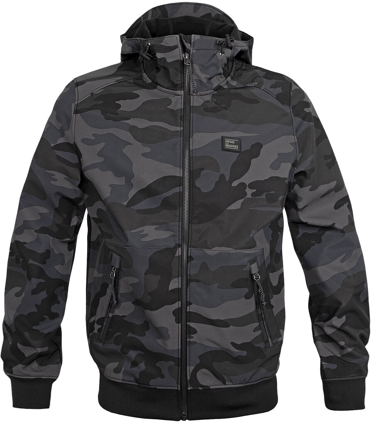 Vintage Industries Ashore Camo Jacket WP darkbrown/black/darkbeige