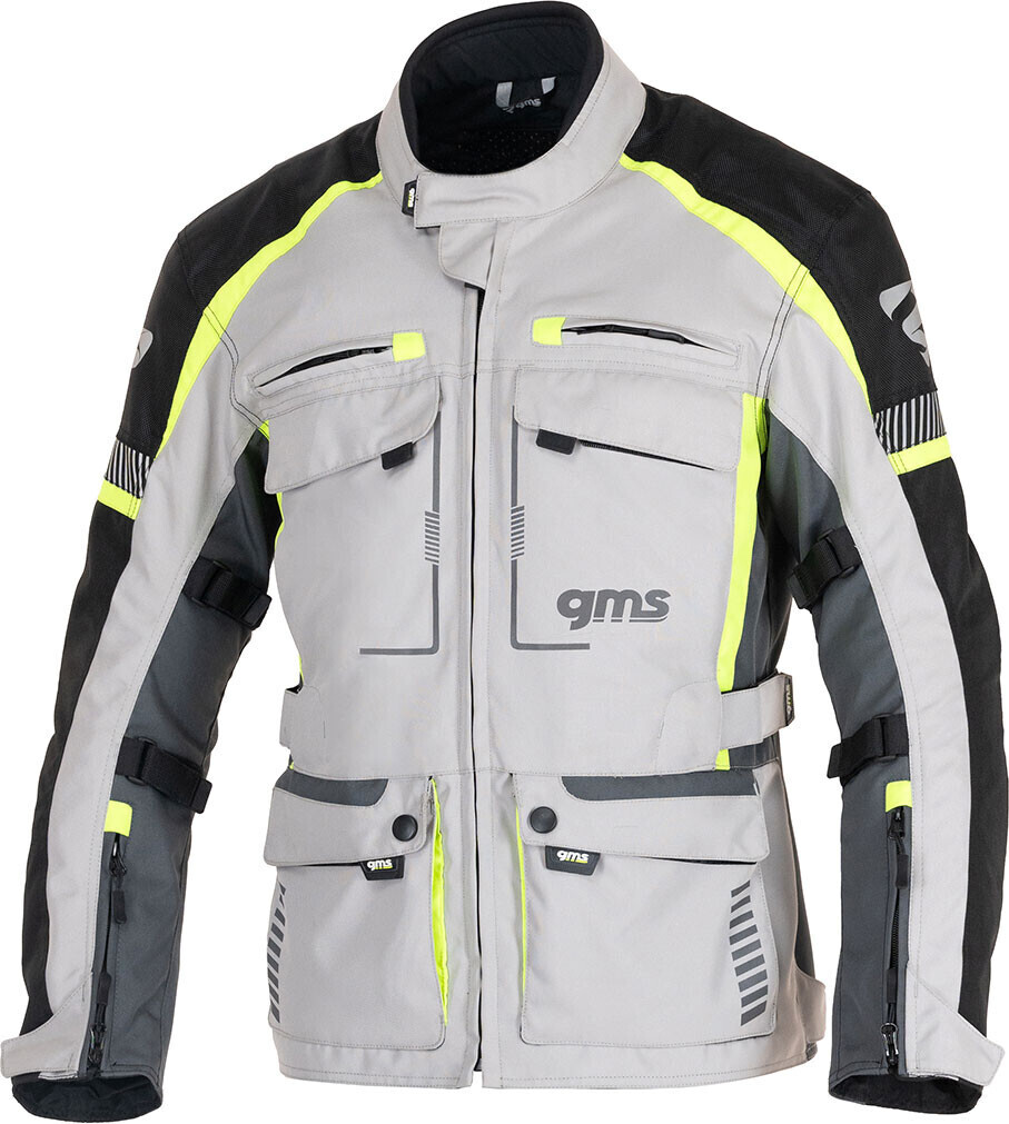 GMS Everest 3in1 Jacket WP lightgrey/black/Neon-yellow