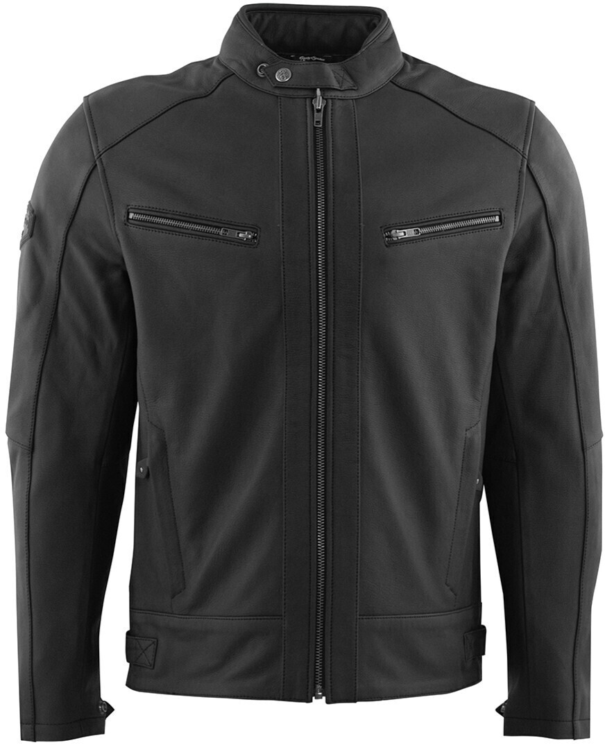 Rusty Stitches Dorian Leatherjacket black