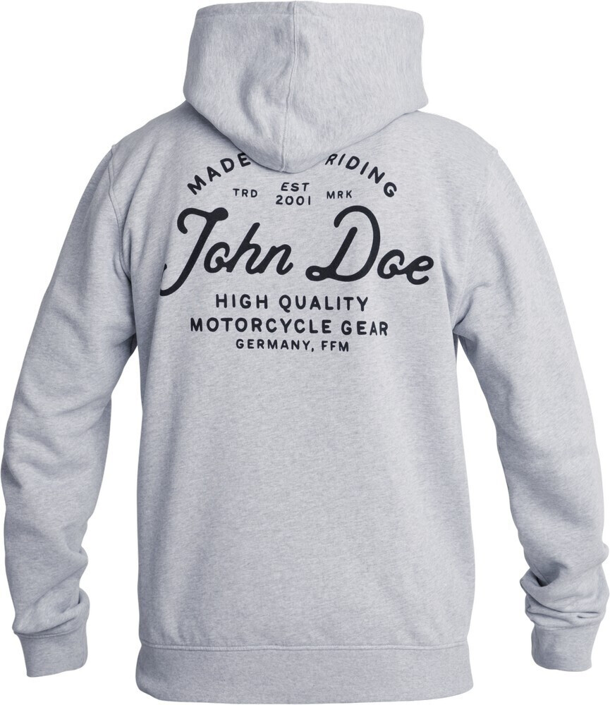 John Doe JD Lettering Kapuzenpullover grey/black