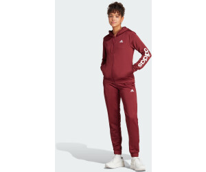 Red and white adidas tracksuit sale