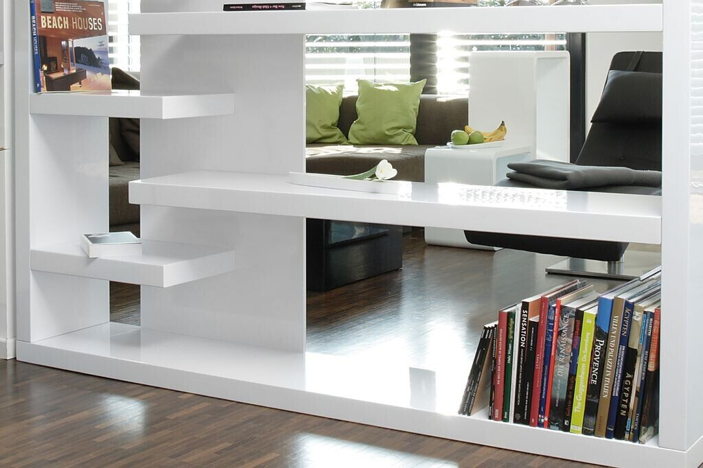 SalesFever Raumteiler mit 4 Böden lackiert 200x35x200 cm weiß (307137) ab  899,00 € | Preisvergleich bei