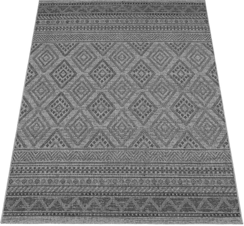 Paco Home Indoor & outdoor Rug Rhombuses 60x100 cm gray