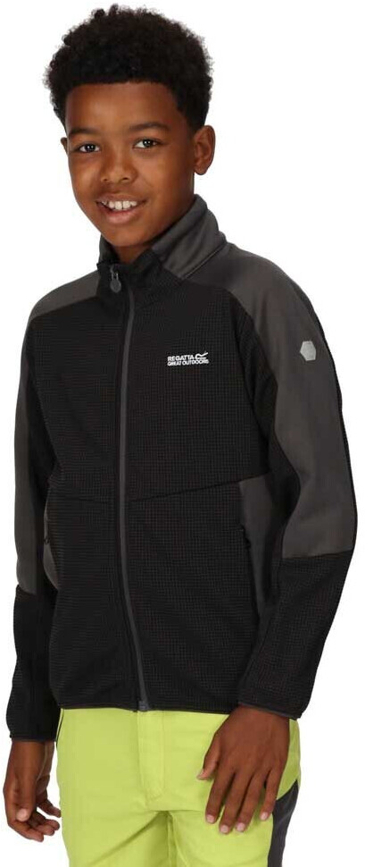 Giacca In Pile Regatta Highton Per Bambini - Unisex, Full Zip, Tasche Con Zip E Rifiniture Riflettenti