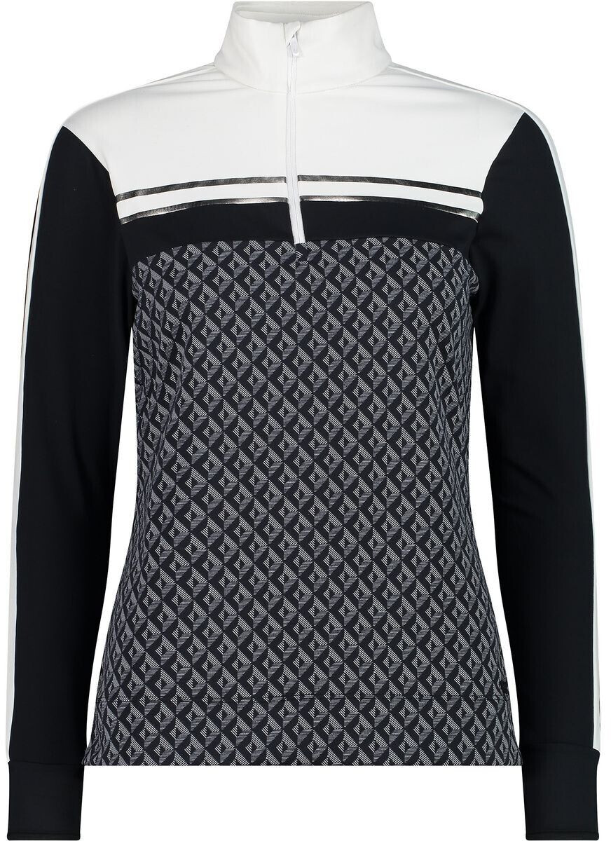 CMP Women's Softech Turtleneck with Print (33L0586) nero